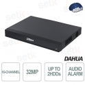 16 Channel Onvif 32MP IP NVR AI Network Recorder 512Mbps 1U 2HDDs WizSense - Dahua
