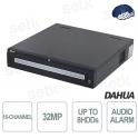 NVR IP 16 Canali Onvif 32MP Registratore di Rete AI 512Mbps 2U 8HDDs WizSense - Dahua