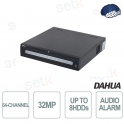 NVR IP 64 Canali Onvif 32MP Registratore di Rete AI 512Mbps 2U 8HDDs WizSense - Dahua