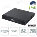 IP NVR 32 Kanäle Onvif 32 PoE-Ports 32 MP AI-Netzwerkrekorder 512 Mbit/s 1,5 HE 4 Festplatten WizSense – Dahua