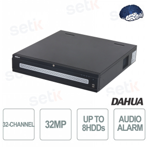 copy of IP NVR 16 Channels Onvif 32MP AI Network Recorder 512Mbps 2U 8HDDs WizSense - Dahua