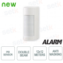 Rilevatore PIR doppio fascio filare da esterno antimascheramento -12 metri e 90° - IP55 - Optex