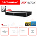 AcuSense NVR - 16 IP Channels - Up to 12MP - Video Analytics - Audio - Alarm - 1 2TB HDD Included