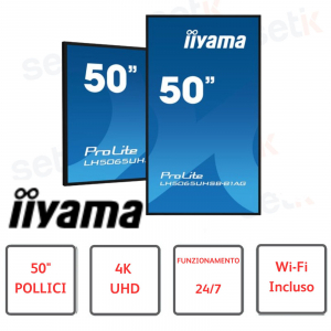 Monitor Iiyama de 50 pulgadas con resolución 4K UHD