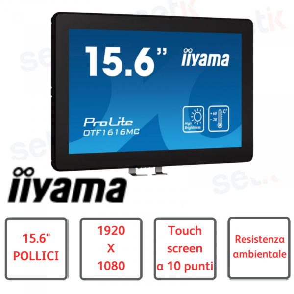 MONITOR 15.6 IIYAMA PANTALLA TÁCTIL-ALTO BRILLO