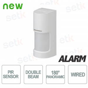 copy of Detector PIR exterior de doble haz de alambre 12 metros y 90° - IP55 - Setik