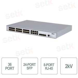 Switch administrable Gigabit - 36 ports - 24 SFP - 8RJ45 - 4SFP+ - Dahua