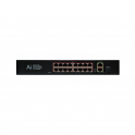 Switch poe 16 puertos PoE 10/100Mbps + 2 uplinks 10/100/1000Mbps + 1 SFP 10/100/1000Mbps 250W - Setik