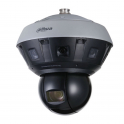Caméra IP ONVIF® Panoramique et PTZ - Multi-objectifs - Multi-capteurs - 8x4MP 2.8mm - PTZ 8MP zoom 45x - IA - S3