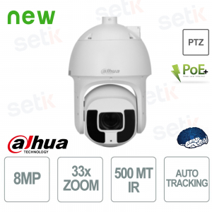 Caméra IP PTZ à suivi automatique 8MP 33X Starlight Speed Dome IR 500M - Dahua