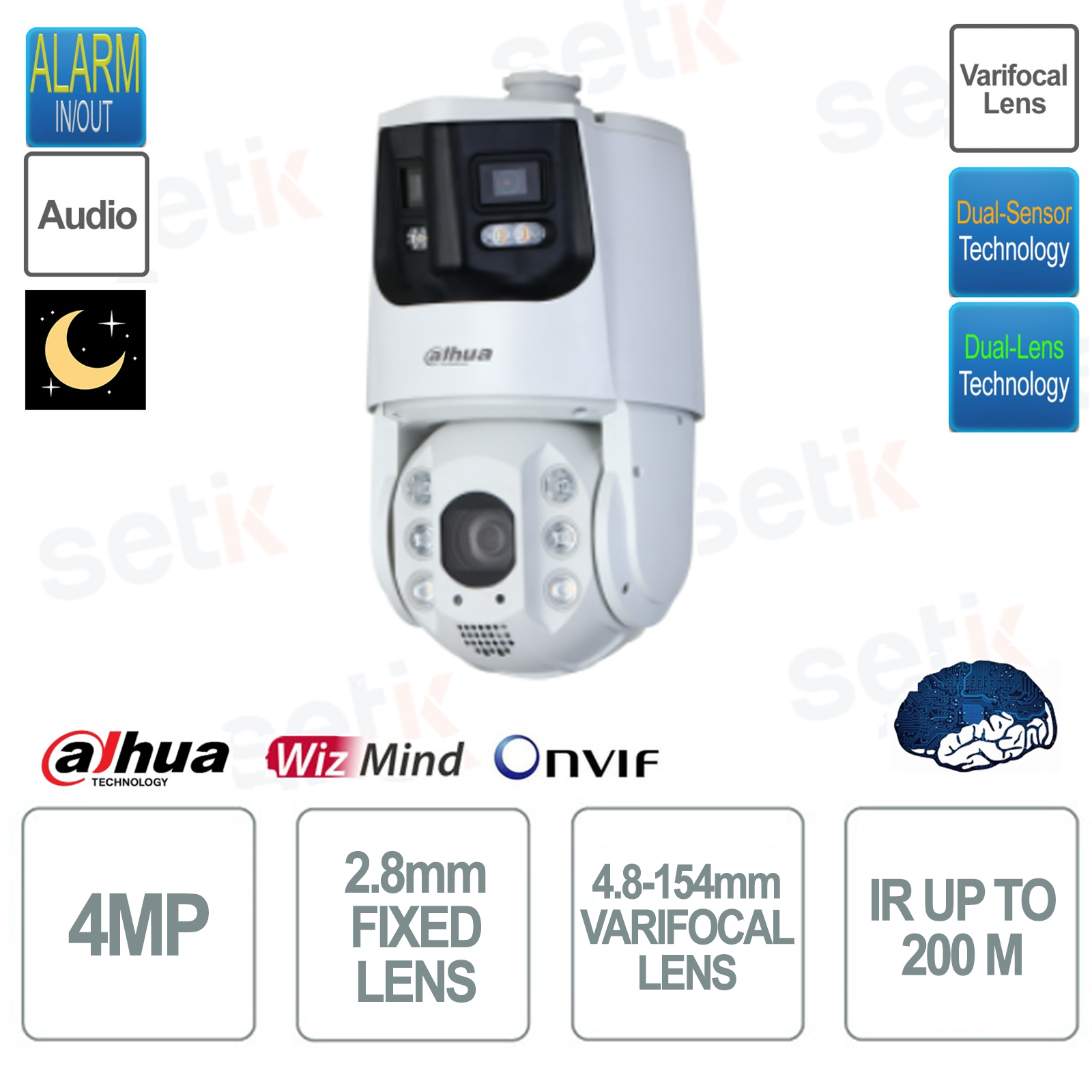 SDT6C432-4P-GB-APV-0280 - AI IP Camera Dahua ONVIF PTZ 32X 4MP Dual ...