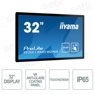 Moniteur à écran tactile LED IIYAMA ProLite 32'' VA avec revêtement antireflet
