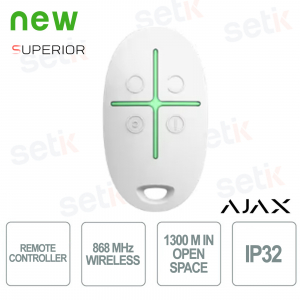 Ajax Superior SpaceControl Jeweler White – Wireless Remote Control with Panic Button