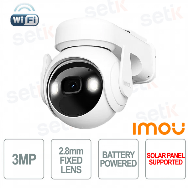 CellPT PT Wi-Fi 3MP 2.8mm Full Color IR Solar Panel Battery Camera