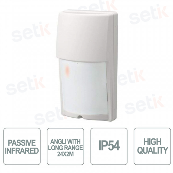 Rilevatore PIR da esterno filare IP54 24 × 2 m lunga portata | Protezione perimetrale professionale - OP­TEX