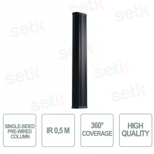 Single Sided Pre-Wired Column - IR 0.5m - 360° Coverage - Optex