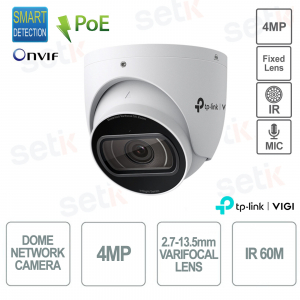 Caméra dôme extérieure TP Link InSight S445ZI ViGi 4MP 2,7-13,5 mm, vision nocturne, IP67 et IK10