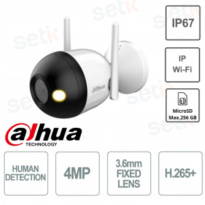 Dahua 4MP Fixed Lens Wi-Fi Bullet Camera with Human Detection