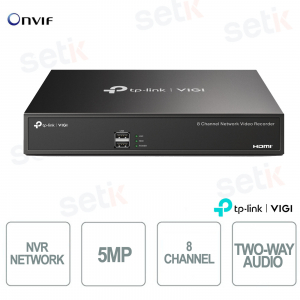 Réseau NVR TP Link 8 canaux VIGI NVR1008H HDMI 5MP H.265+ 1 x SATA