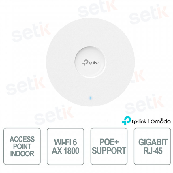TP-Link Omada EAP620 HD Access Point Indoor WiFi 6 AX1800 Slim Design V3 for High Density Business Networks