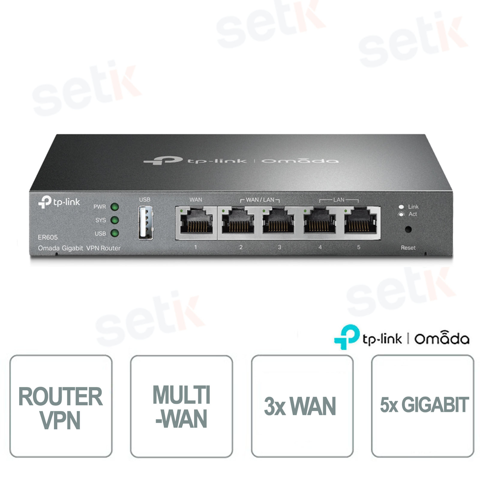 ER605 - TP-Link ER605 Multi-WAN Gigabit VPN Router - Setik.biz