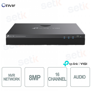 Enregistreur vidéo réseau TP-Link 16 canaux VIGI NVR4016H HDMI 8MP H.265+ 4 x SATA