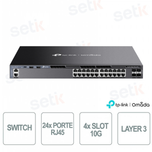 Commutateur Gigabit 24 ports et 4 emplacements 10G TP-Link Omada SG6428X - L3 géré