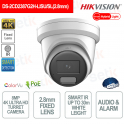 ColorVu 8MP 4K Ultra-HD IP POE Turret Outdoor Camera - 2.8mm Lens - Artificial Intelligence - Microphone