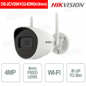 Telecamera 4MP WiFi Bullet Camera 4mm IR 30m Audio Bidirezionale IP66 H.265+ WDR 120dB - Hikvision