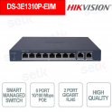 Commutateur intelligent Hikvision PoE 8 ports 10/100 Mbps + 2 ports Gigabit RJ45