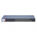 Switch Intelligente 24 porte Gigabit PoE + 1 Gigabit RJ45 + 1 per fibra ottica - Hikvision