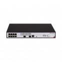Switch di rete 8 Porte Gigabit PoE - 2 porte Gigabit fibra ottica -