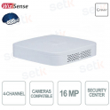 Registratore NVR 4 canali 4K HDMI 16MP IP per telecamere di sorveglianza - DAHUA