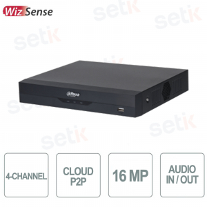 4-Channel IP NVR 4K H.265+ up to 16MP 1HDD Audio - WizSense Dahua