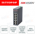 Hikvision 8-Port 10/100/1000 Mbps PoE Smart Switch - 4 Gigabit Fiber Optic Ports