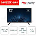 DS-D5032F3-1V0S: Monitor LED 32" Full HD - 75Hz - 8ms - VGA - HDMI - Hikvision