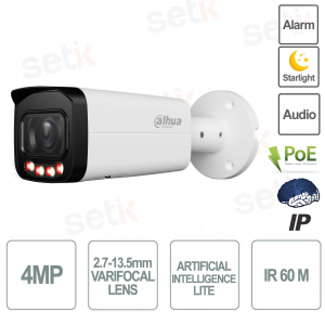 AI Lite IP ONVIF® PoE 4MP 2.7-13.5mm WizSense Bullet Camera - Dahua