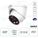 Caméra dôme oculaire WizSense 6 MP WizColor TiOC PRO, objectif 2,8 mm, infrarouge 30 m - Dahau