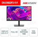 DS-D5022F2-1V1 : Moniteur LED Full HD 21,5 pouces – 75 Hz – 6,5 ms – VGA – HDMI – Hikvision