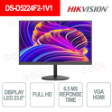 DS-D5224F2-1V1S: 23.8" Full HD LED Monitor - 75Hz - 6.5ms - VGA - HDMI - Hikvision
