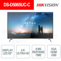 DS-D5065UC-C : Moniteur LED Ultra HD 4K 65 pouces - 60 Hz - 8 ms - VGA - HDMI - USB - Hikvision
