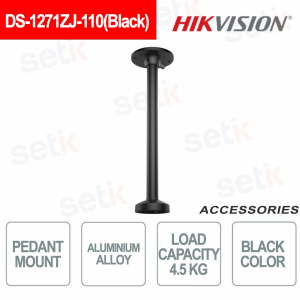 Support suspendu en alliage d'aluminium pour caméras dômes - Noir - Hikvision