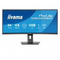 Moniteur incurvé Prolite 34 pouces Full HD, 0,4 ms, sans scintillement, haut-parleur, lumière bleue - Has (150 mm) - IIYAMA
