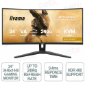 GOLD PHOENIX™ Monitor 34 Inch Curved 1500R Ultra Wide UWQHD 3440x1440 240Hz Freesync™ Premium Pro PBP