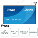 Moniteur Android iiSignage² 4K UHD 43 pouces VA antireflet Wi-Fi