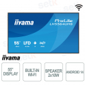IIYAMA 55 inch iiSignage Monitor - 3840 x 2160 4K UHD - 6.5ms - WIFI - 24/7 Operation - Android 14