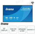98 inch monitor VA Anti-Glare 4k UHD android 14 Wi-Fi - 6.5 ms - Iiyama
