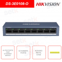 Network switch with 8 IP ports - 10/100Mbps RJ45 - Plug'n'Play