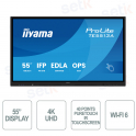 Écran IPS 4K Ultra HD 55 pouces - Écran tactile 40 points - Antireflet - Wi-Fi 6 - Haut-parleur stéréo - USB-C