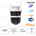 Caméra Cruiser triple objectif sans fil IP 11MP 3K couleur 3,6 mm PT et Wi-Fi - Imou